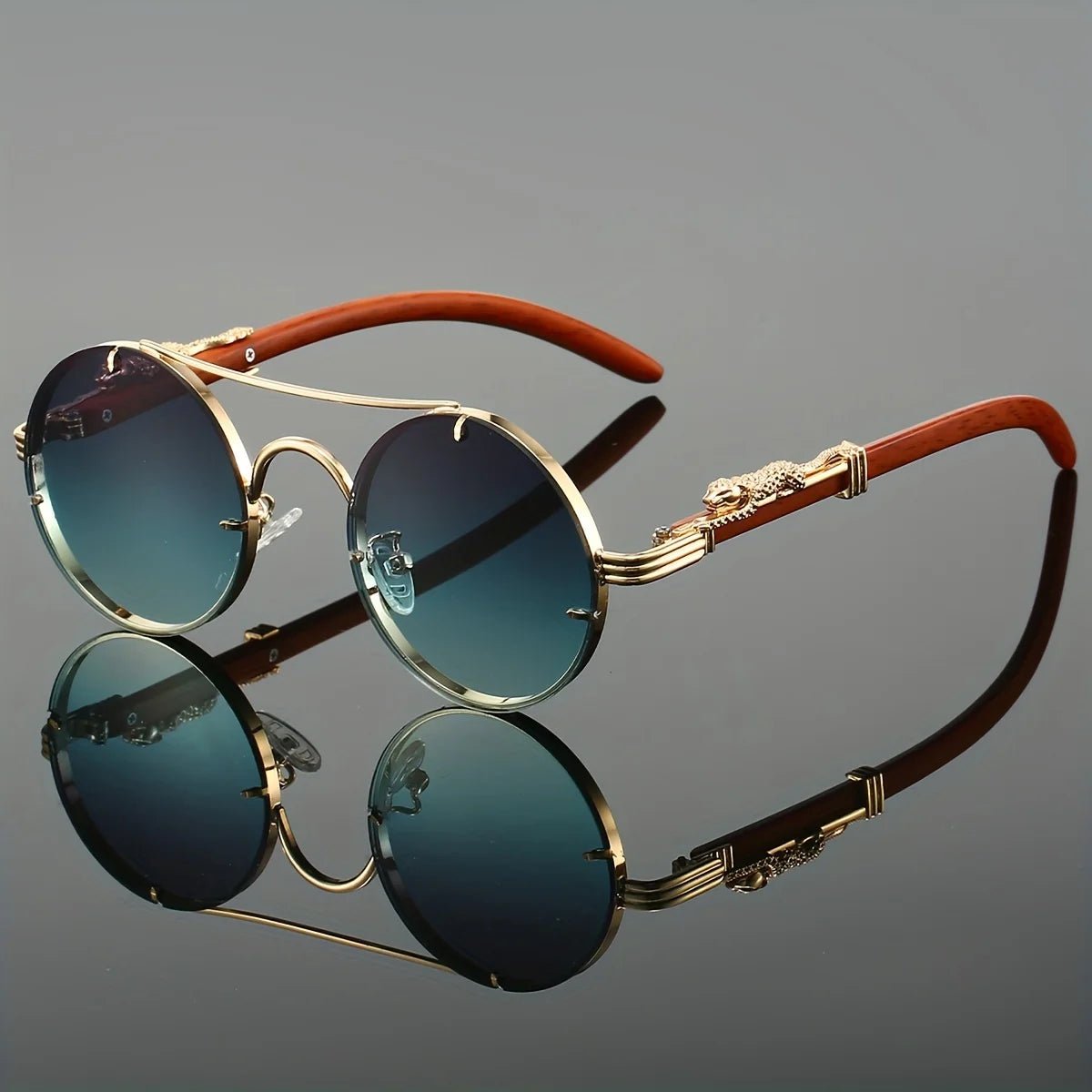 Men's black metal framed sunglasses with TAC lenses, suitable for day and night driving, stylish daily leisure wear by MANDOTOS INTERNATIONAL.