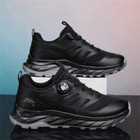 Men's breathable mesh summer running shoes and outdoor hiking sneakers by MANDOTOS INTERNATIONAL, showing lightweight design and sporty style.