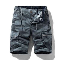 Men's camo street outdoor stretch tooling shorts by Mandotos International, featuring a tactical camouflage pattern and comfortable fit.