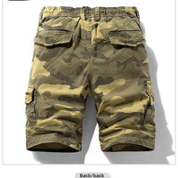 Men's camo street outdoor stretch tooling shorts by MANDOTOS INTERNATIONAL, featuring a rugged camouflage pattern and comfortable fit.