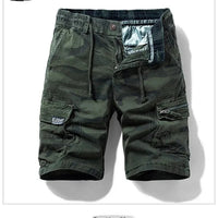 Men's camo street outdoor stretch tooling shorts by Mandotos International, featuring a casual design and camouflage pattern.
