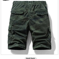 Men's camo street outdoor stretch tooling shorts by Mandotos International, featuring a comfortable fit and rugged camouflage design.