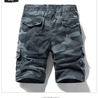 Men's camo street outdoor stretch tooling shorts by Mandotos International, featuring a comfortable fit and rugged design.