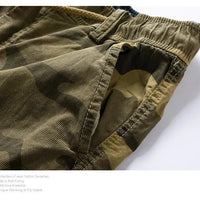 Men's camouflage street outdoor stretch tooling shorts by Mandotos International, featuring a casual fit and durable fabric.