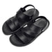 Men's Coastal Walk Sandals by MANDOTOS INTERNATIONAL with tan straps and cushioned sole, ideal for casual summer wear.