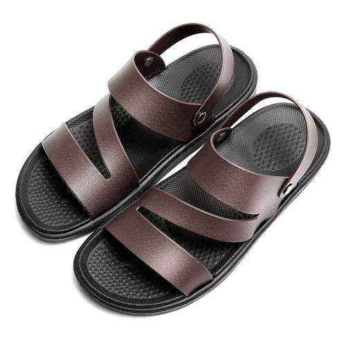 Men's Coastal Walk Sandals by MANDOTOS INTERNATIONAL featuring leather straps and comfortable sole for casual wear.