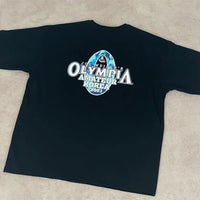 Men's cotton fitness tee from MANDOTOS INTERNATIONAL featuring short sleeves and a comfortable summer gym T-shirt style.
