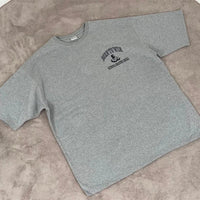 Men's cotton fitness tee from MANDOTOS INTERNATIONAL, short sleeve summer gym T-shirt, casual athletic wear, black with logo detail.