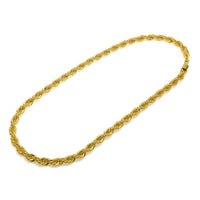 Men's gold-plated hip-hop necklace with a 1cm twist rope chain, high fashion style, by MANDOTOS INTERNATIONAL.