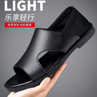 Men's non-slip soft-soled beach sandals for summer by MANDOTOS INTERNATIONAL, featuring comfortable open-toe design and durable straps.