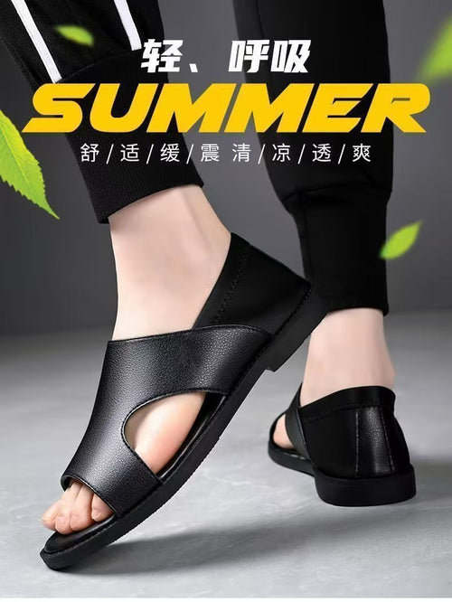 Men's non-slip soft-soled beach sandals by MANDOTOS INTERNATIONAL, ideal for summer outdoor wear on sandy surfaces.