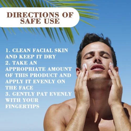 Men's outdoor summer sunscreen moisturizer with UV protection by Mandotos International, featuring broad-spectrum sun defense and hydrating formula.