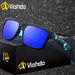 Men's polarized night vision driving sunglasses by MANDOTOS INTERNATIONAL, Viahda V5089, with dark tinted lenses for enhanced nighttime visibility.
