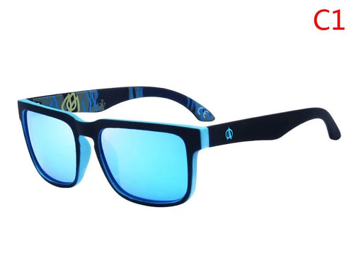 Men's polarized night vision driving sunglasses by MANDOTOS INTERNATIONAL, Viahda V5089, with dark tinted lenses for enhanced nighttime visibility.
