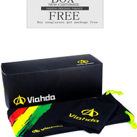 Men's polarized night vision driving sunglasses by MANDOTOS INTERNATIONAL, Viahda V5089, with tinted lenses for improved nighttime visibility
