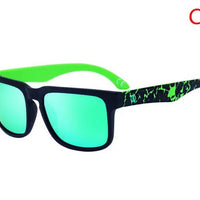 Mandotos International men's polarized night vision driving sunglasses, Viahda V5089, with dark tinted lenses for enhanced nighttime visibility.
