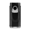 Mandotos International men's portable cigar case holding 3 cigars with PU leather exterior and built-in cutter for travel.