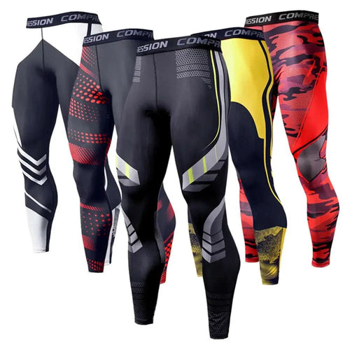 Men's slim-fit quick-dry workout trousers by MANDOTOS INTERNATIONAL, shown in black with a sleek, athletic fit and elastic waistband.