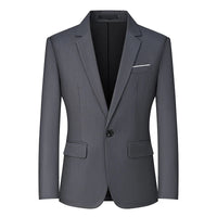Men's slim fit travel blazer by Mandotos International, lightweight suit jacket with tailored style and comfortable fit.