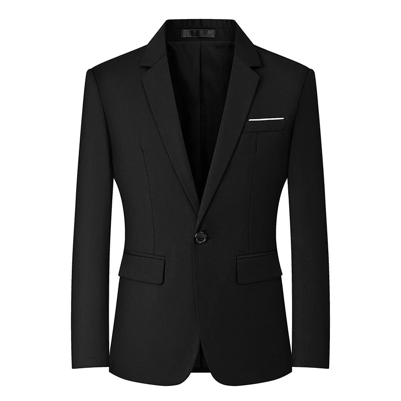 Men's slim fit travel blazer by MANDOTOS INTERNATIONAL, lightweight suit jacket with tailored design and versatile style.