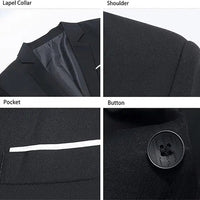 Men's lightweight slim fit travel blazer by Mandotos International, tailored suit jacket with a modern, sleek design.