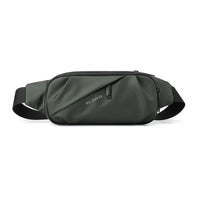 Men's water-repellent waist bag by MANDOTOS INTERNATIONAL, outdoor sports crossbody bag with adjustable strap and multiple compartments.