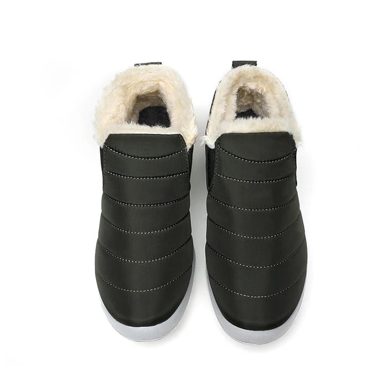 Men's winter snow boots by MANDOTOS INTERNATIONAL, waterproof outdoor work shoes in plus size, sturdy and warm for cold weather.