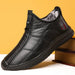 Men's winter waterproof non-slip boots by MANDOTOS INTERNATIONAL, platform work shoes in size 38-48, showing sturdy design and slip-resistant soles.