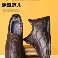 Men's waterproof winter non-slip platform work boots by MANDOTOS INTERNATIONAL, size 38-48, featuring sturdy soles and warm lining.