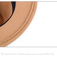 Men's winter felt fedora hat by MANDOTOS INTERNATIONAL, thick warm wool jazz cap with narrow brim and classical Homburg style.