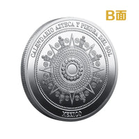 Mexican Maya Calendar and Aztec Commemorative Coins Set by MANDOTOS INTERNATIONAL, featuring ancient calendar and traditional coins.