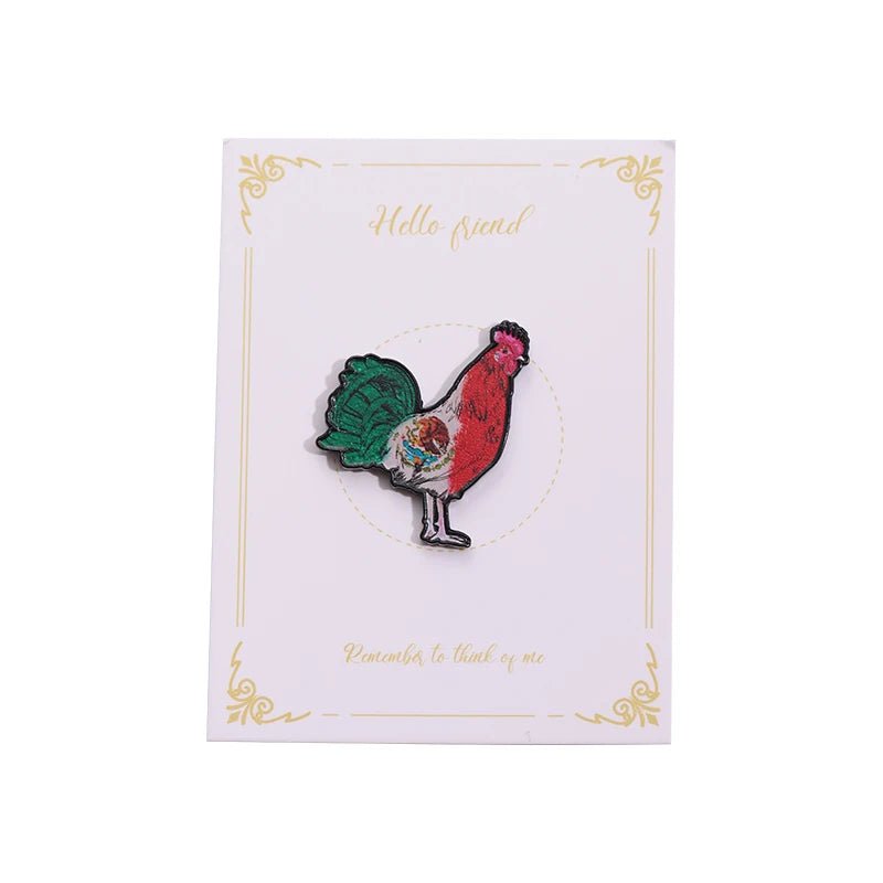 Mexico flag hat pin by MANDOTOS INTERNATIONAL, a retro metal enamel badge for baseball caps and decorative jewelry accessories.