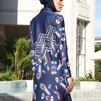 Mandotos International modest Muslim burkini with full coverage, stylish design, and functional swimwear for middle-aged women.