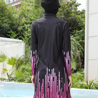 Mandotos International modest coverage Muslim burkini with full-body swimwear design, stylish and functional for middle-aged women.