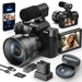 Mandotos International Monivista 5K Ultra HD vlogging camera with dual lens kit, showing camera body and lenses.
