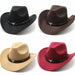 Denim cowboy hats for men and women featuring five-pointed star belt design and soft woolen material, by MANDOTOS INTERNATIONAL.