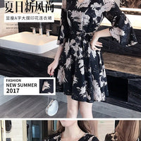 Mandotos International floral summer dress for women, stylish Korean fashion dress with slimming fit, perfect for summer 2019.