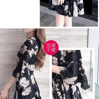 Mandotos International floral summer dress for women, featuring Korean style and slimming fit, perfect for trendy summer fashion.