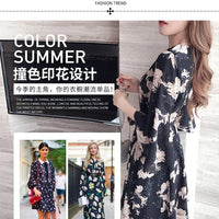 Mandotos International floral summer dress for women, Korean style, slimming fit, perfect for fashionable summer 2019.