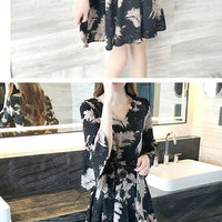 Mandotos International women's floral summer dress featuring Korean style, slimming fit, perfect for summer fashion and casual wear.