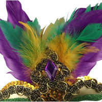 Mandotos International peacock feather masquerade mask with hollow design, plastic carnival mask for nightclub and party events.