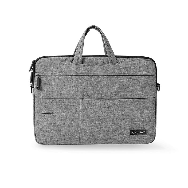 Mandotos International Okade waterproof shockproof shoulder bag for 11-15 inch MacBook Pro and Air, slim and lightweight design.