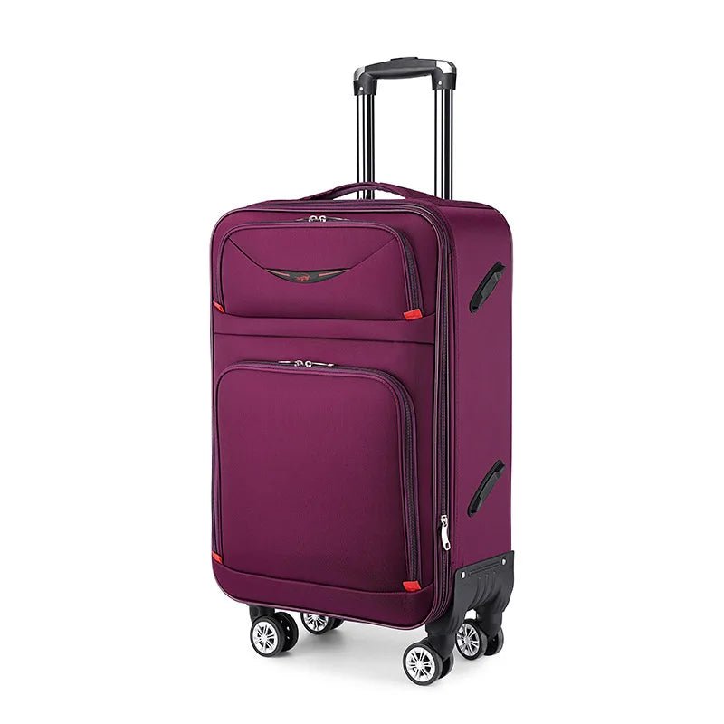 Oxford unisex travel bag by MANDOTOS INTERNATIONAL featuring large capacity, zipper closure, canvas material, and built-in lock.