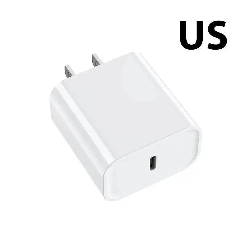 Mandotos International PD 40W fast charger with USB-C cable for iPhone 13 Pro Max and iPad Air, black compact power adapter.