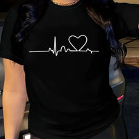 Mandotos International playful heart print junior tee featuring a fun design, perfect for daily outings and casual wear.