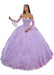 Lavender Quinceanera ball gown by MANDOTOS INTERNATIONAL, size 4, featuring intricate embroidery and a flowing skirt.