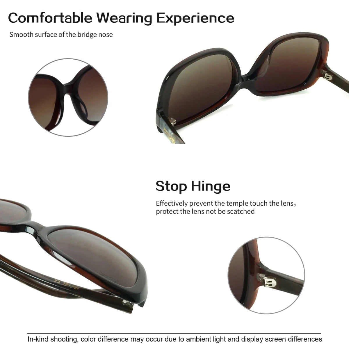 Mandotos International unisex square sunglasses with gradient resin lenses, classic acetate frame for small face women and men.