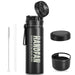 Portable 2-in-1 water bottle fan with three speed settings, ideal for outdoor travel by MANDOTOS INTERNATIONAL.