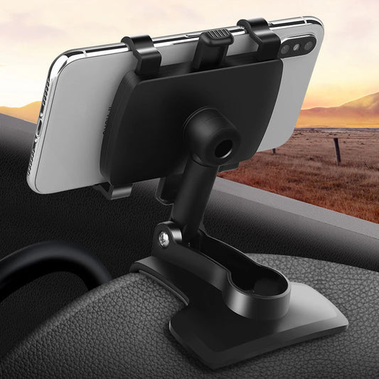 Mandotos portable car holder for iPhone, Samsung, Xiaomi, Redmi, Huawei, rotatable dashboard and rearview mirror mount.