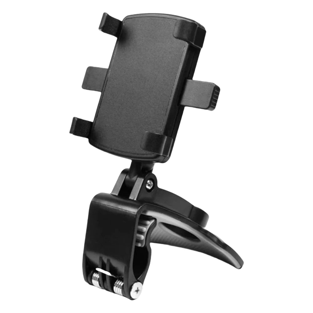Mandotos portable car holder for iPhone, Samsung, Xiaomi, Redmi, Huawei, rotatable multifunction dashboard and sun visor mount.